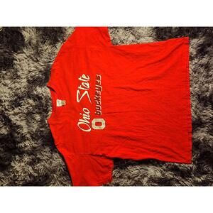 Vintage vtg y2k Ohio State Buckeyes Red T-Shirt Men's Short Sleeve XL